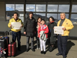 JR新山口駅にて出迎え